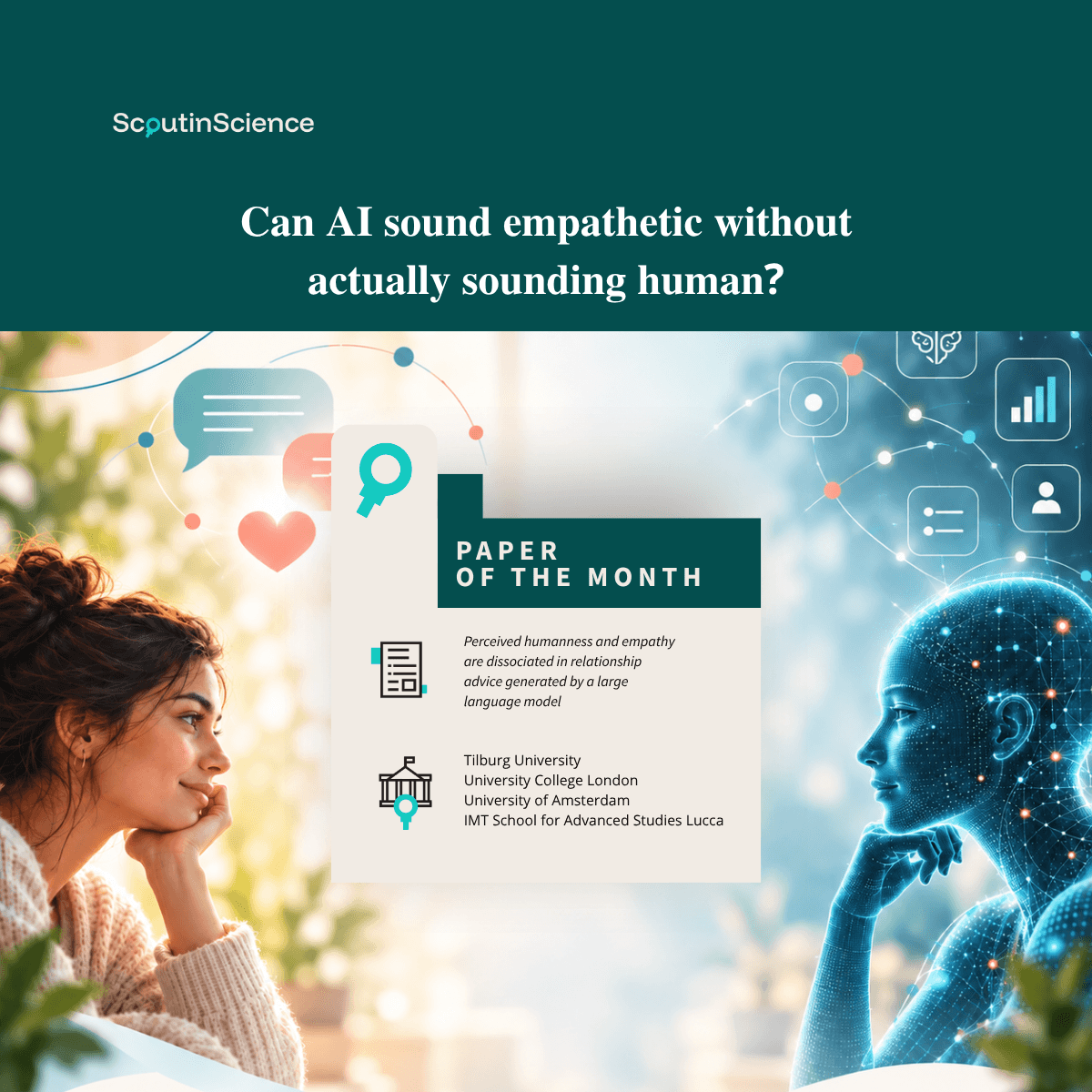 Can AI sound empathetic without actually sounding human?
